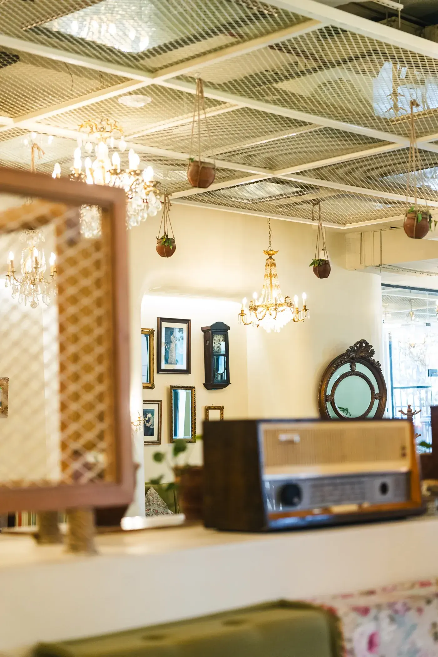 A vintage radio on the shelf beside the window, Al Falamanki Riyadh